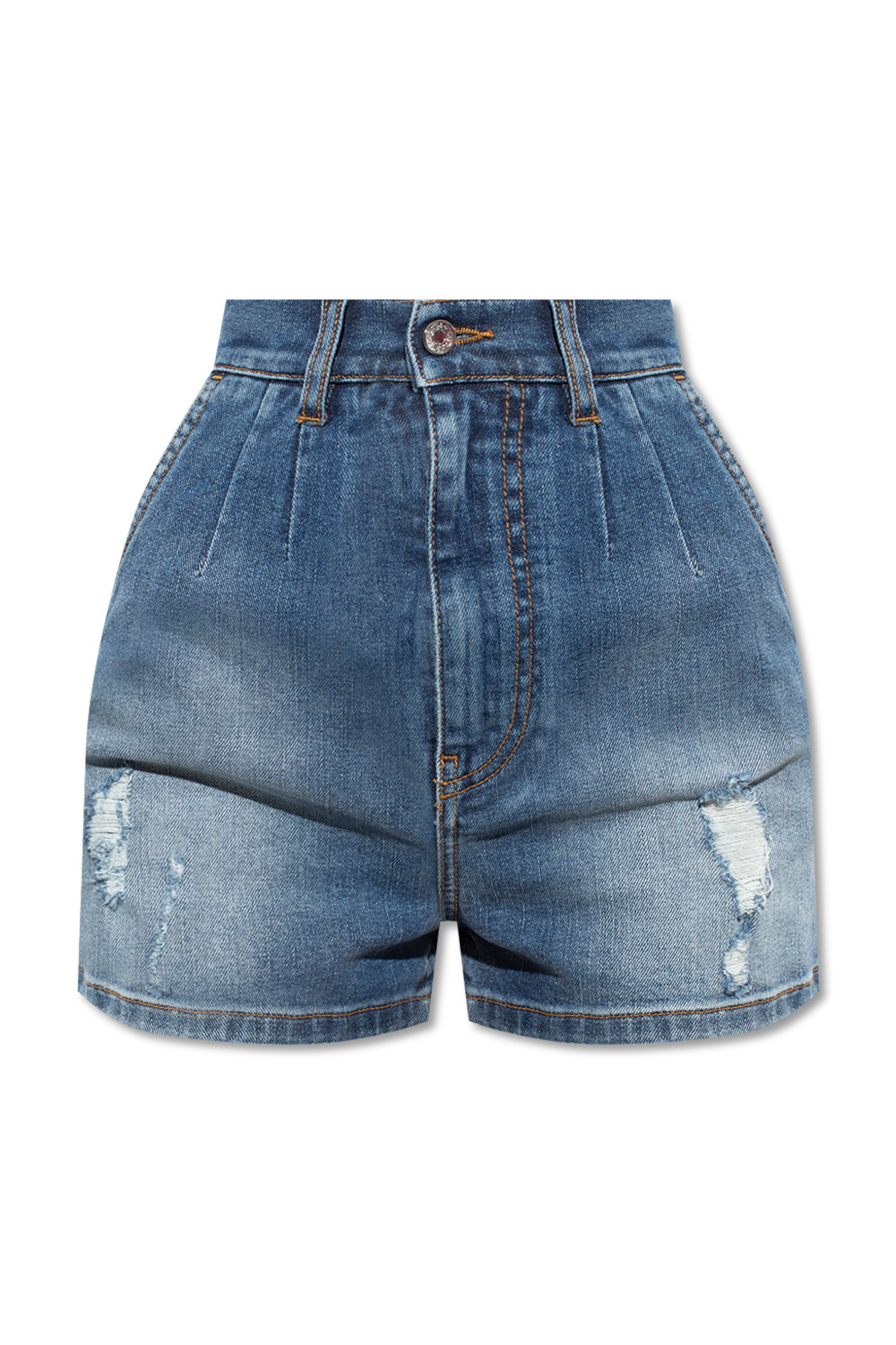 ショートパンツ DOLCE & GABBANA Woman Short Blue FTC8QDG8MM2 S9001 SchaferandweinerShops SX - waisted denim shorts Dolce